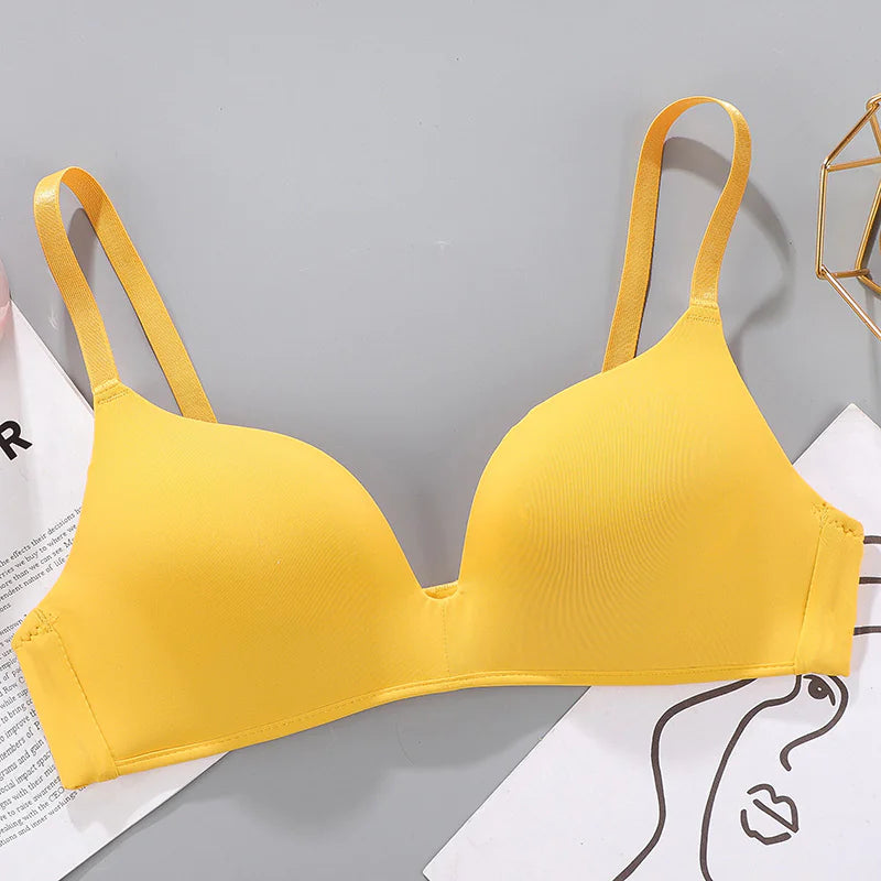 Breathable No-Rims Gather Bra for Women