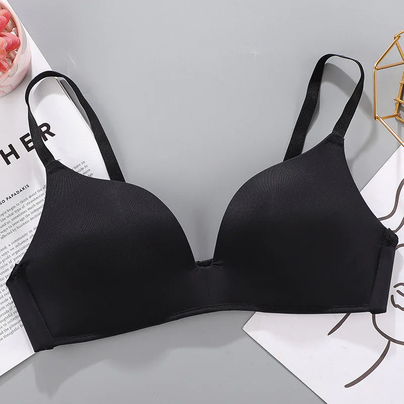 Breathable No-Rims Gather Bra for Women