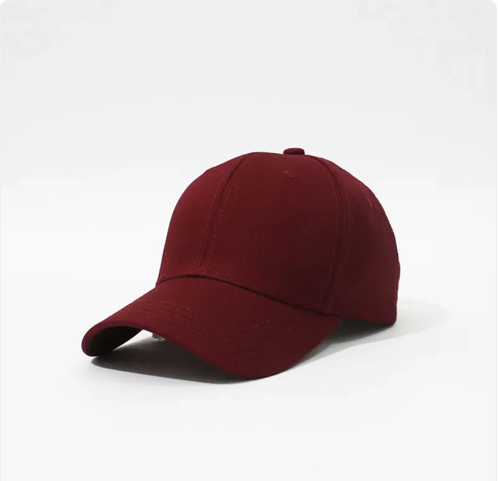 Simple Hard Top Solid Color Household Baseball Hat