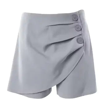 High-Waist Asymmetrical Mini Shorts