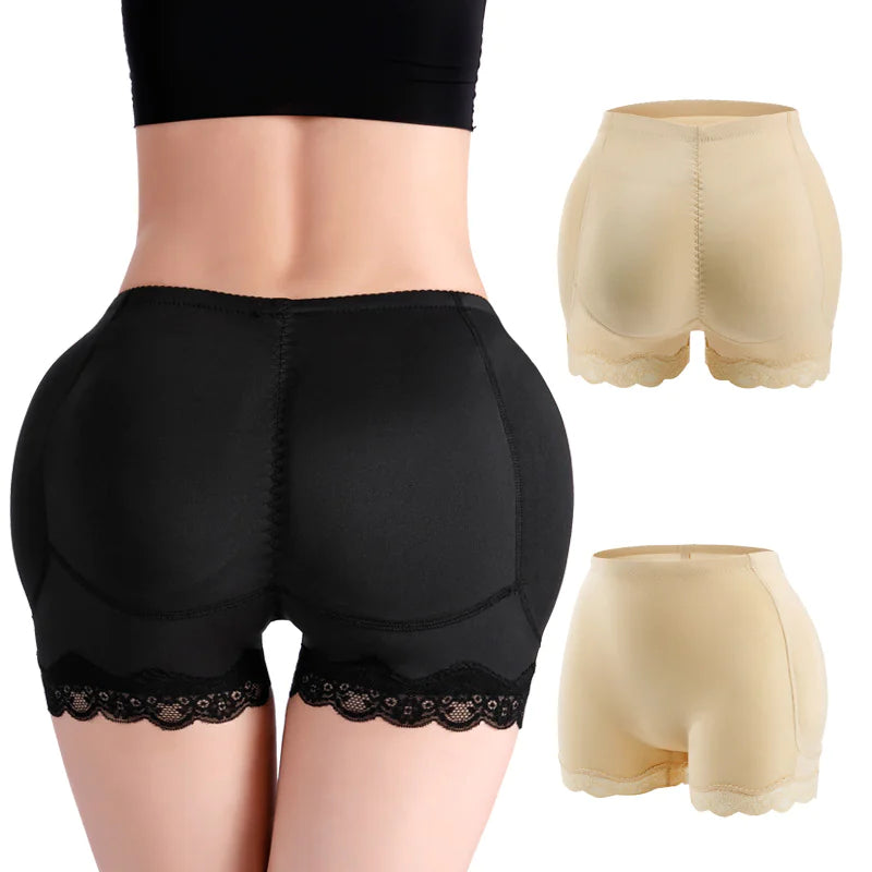 Lace Body Shaper Panties with Corset & Hip Pads