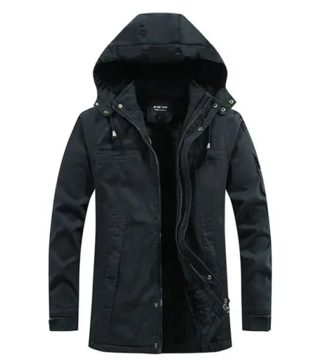 Plush men's washed jacket