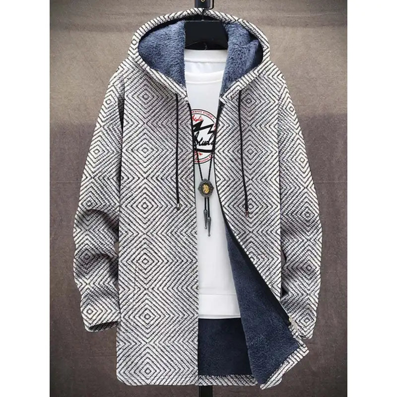 Men's Zipper Hooded Cardigan Cotton-padded Jacket