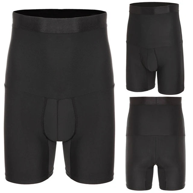 Men's Silicone Non-Slip High Waist Shapewear Pants