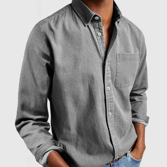 Men's Stand Pocket Casual Shirts