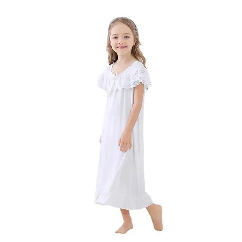 Girls Short Sleeve Pajama Dress