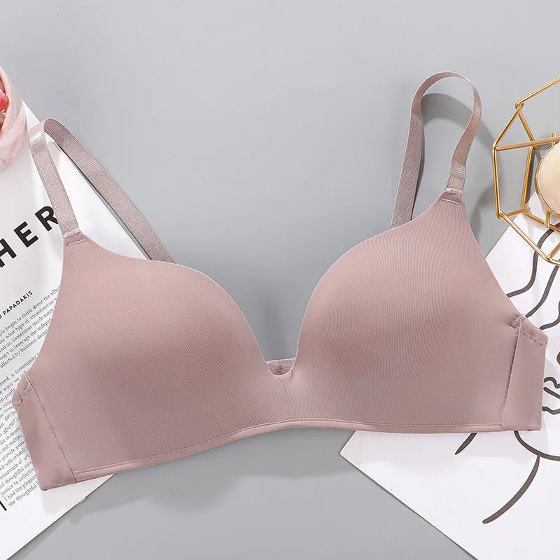 Breathable No-Rims Gather Bra for Women