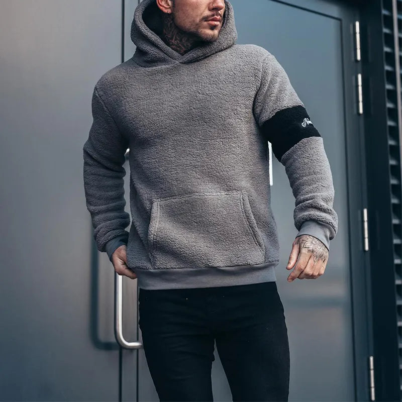 Men's Sweater New Hooded Plush Top