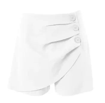 High-Waist Asymmetrical Mini Shorts