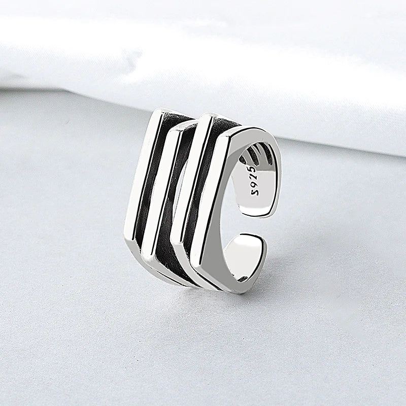 Retro Multi-Layer Irregular Men's Ring