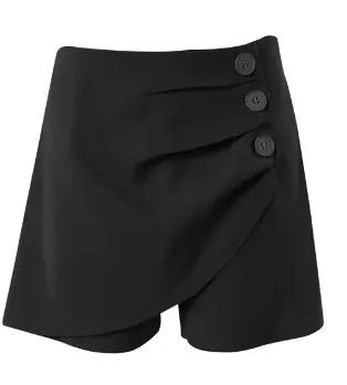 High-Waist Asymmetrical Mini Shorts