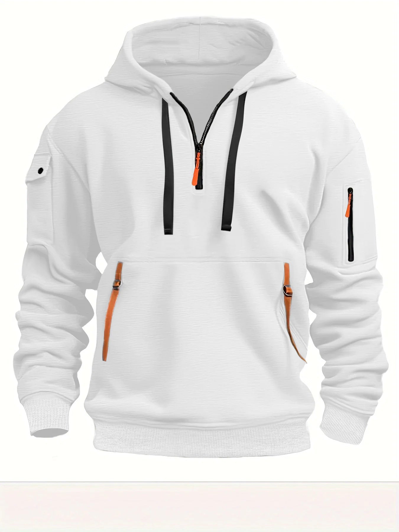 Cotton Dropped Shoulder Hooded Sweatshirt