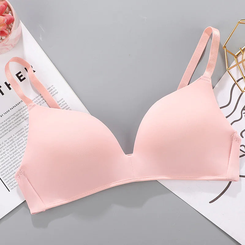 Breathable No-Rims Gather Bra for Women