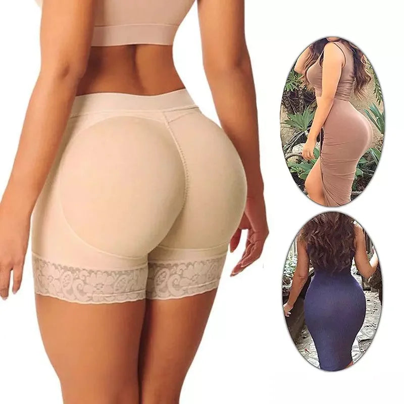 Lace Body Shaper Panties with Corset & Hip Pads