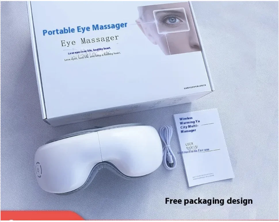 Bluetooth Eye Massager with Vibration and Hot Compress for Relief