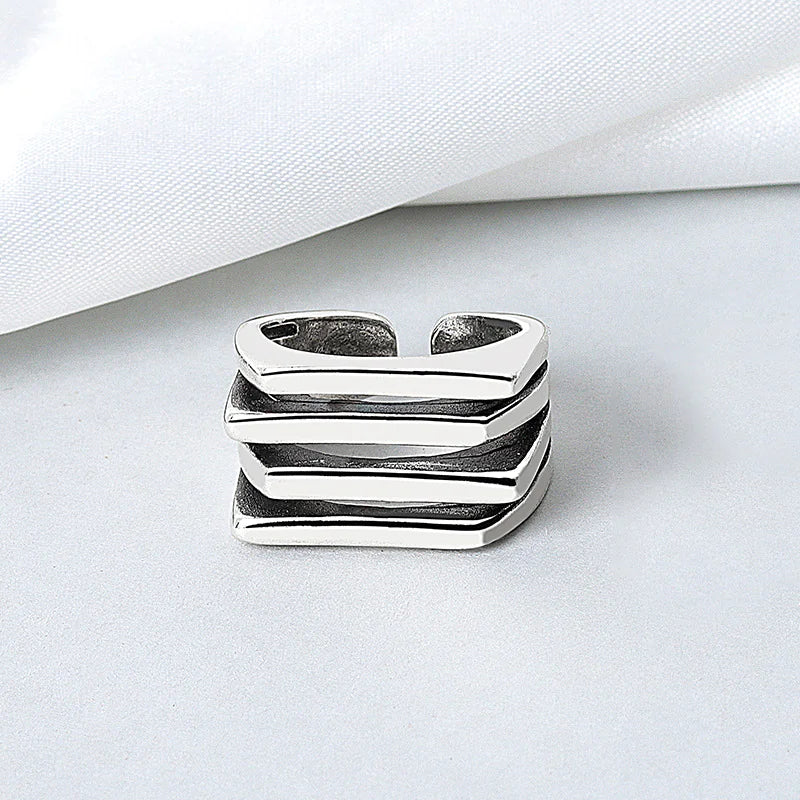 Retro Multi-Layer Irregular Men's Ring