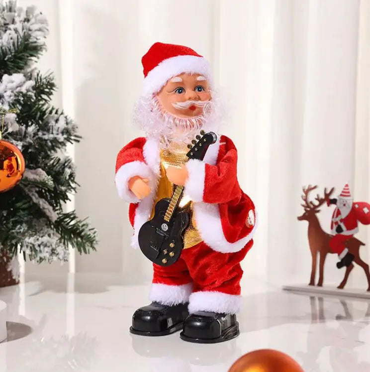 Electric Hip Shaking Play The Guitar With Music Santa Claus Christmas Gift