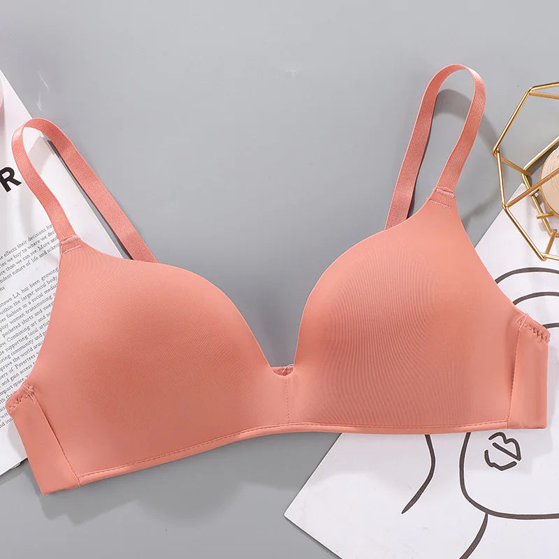 Breathable No-Rims Gather Bra for Women