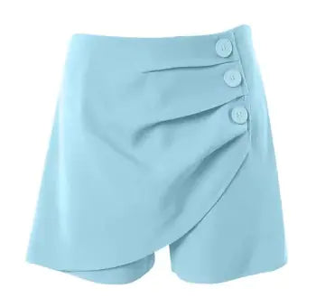 High-Waist Asymmetrical Mini Shorts