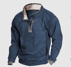 Men's Printed Half-Zip Fleece Sweater