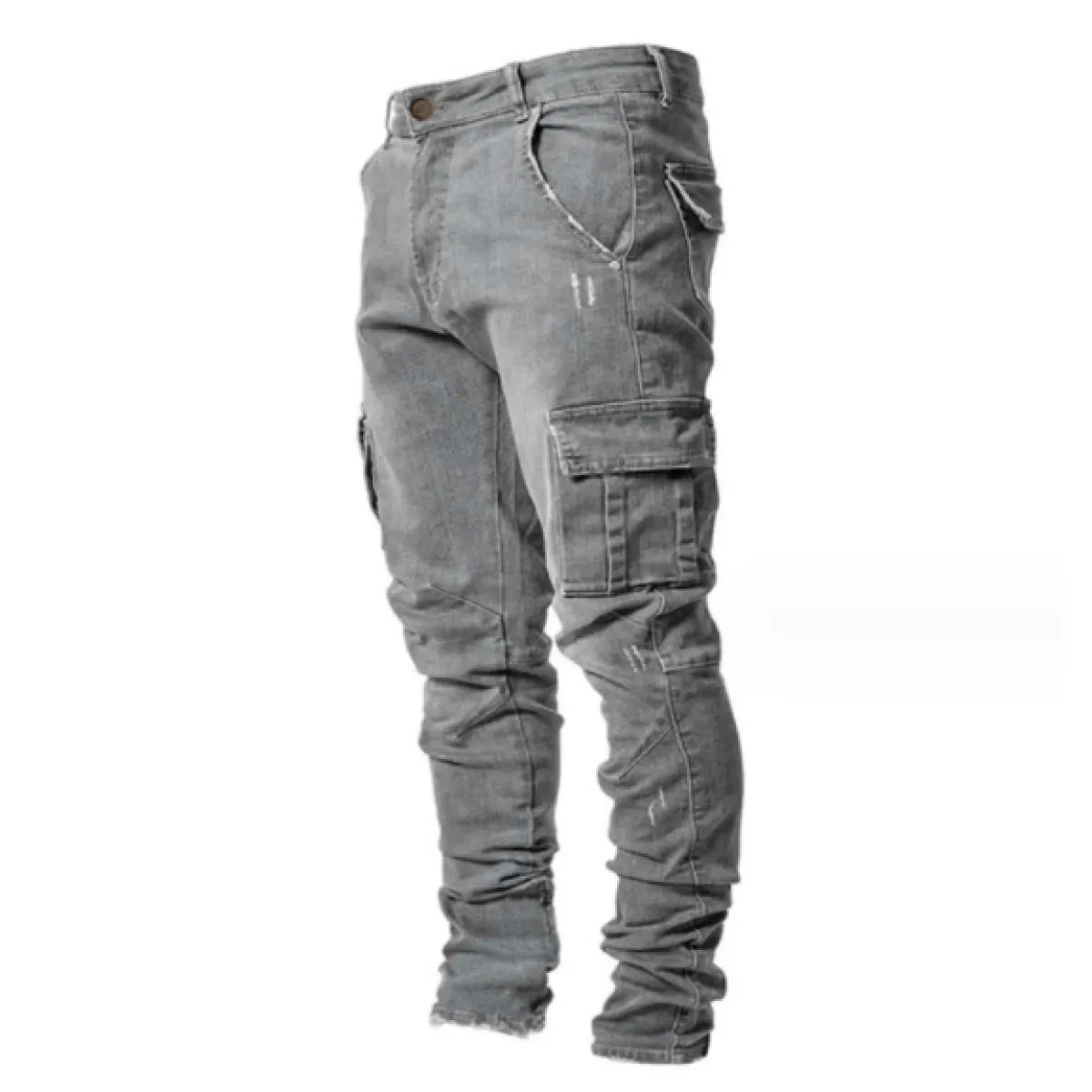 Skinny Jeans with Side Pockets and Feet for Men