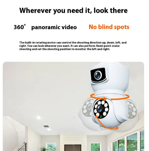 Lamp-Head Surveillance Camera with Mobile Phone Remote Access