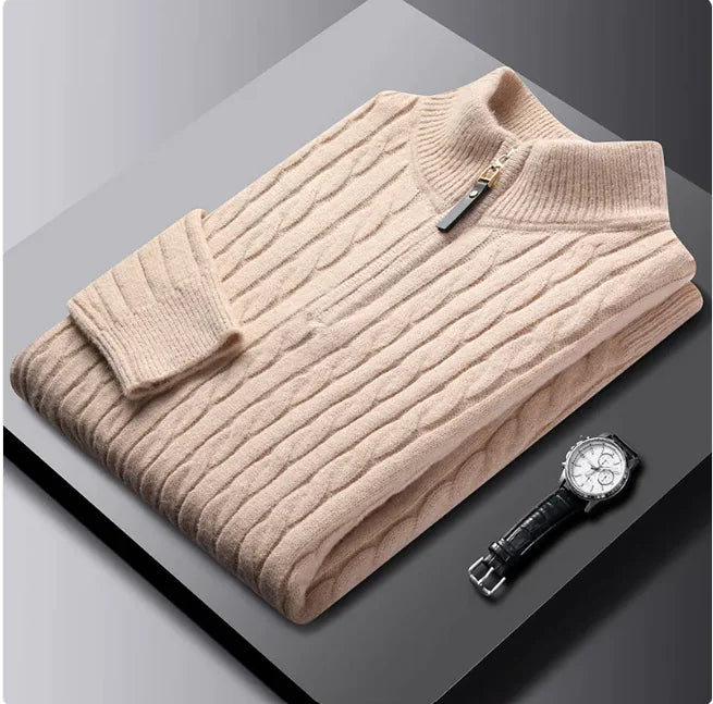 Men's Relaxed Fit Knit Sweater Jacket