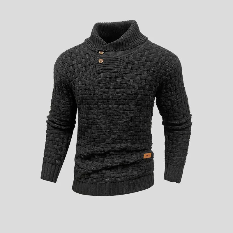 Men's Waffle Pattern Sweater