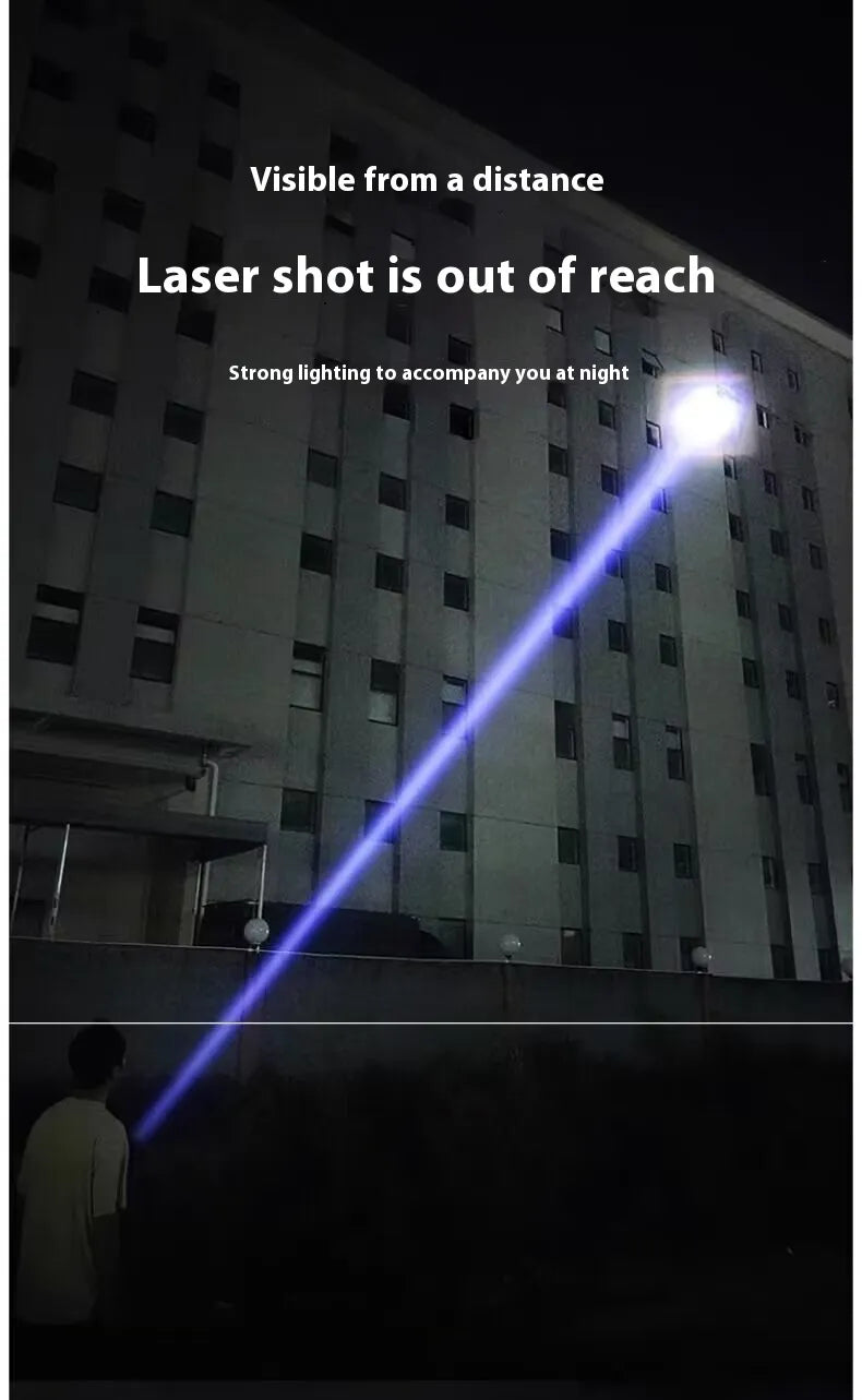 Super Bright White Laser Flashlight with Zoom