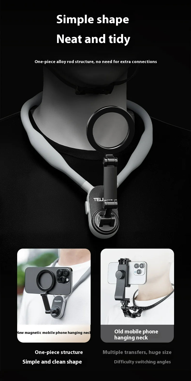 Magnetic Cell Phone Neck Hanging Bracket