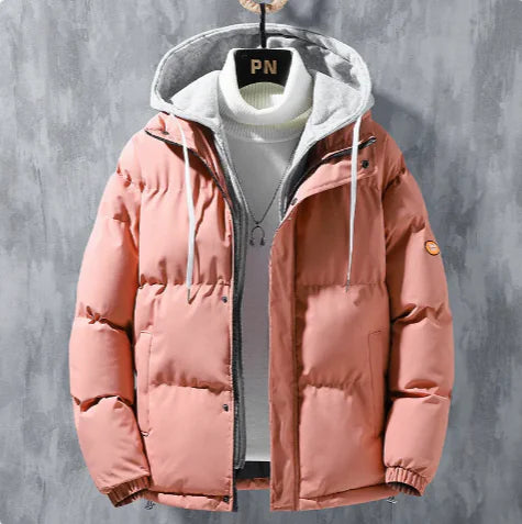 Men's Winter Hooded Windproof Thickened Cotton Jacket