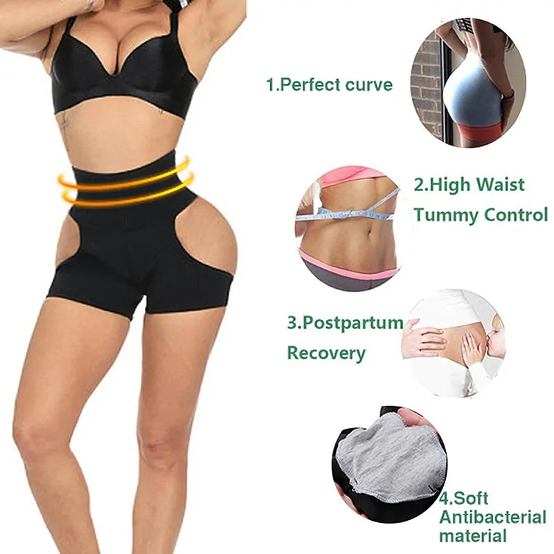 Latex Waist Trainer Control Butt Shaper Underwear