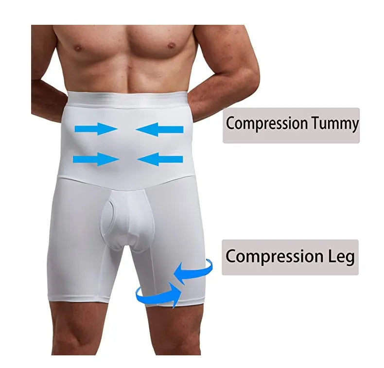 Men's Silicone Non-Slip High Waist Shapewear Pants