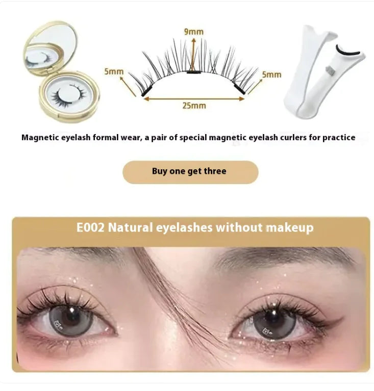 Natural Lash Curler with Reusable Glue-Free False Lashes