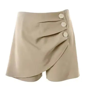 High-Waist Asymmetrical Mini Shorts